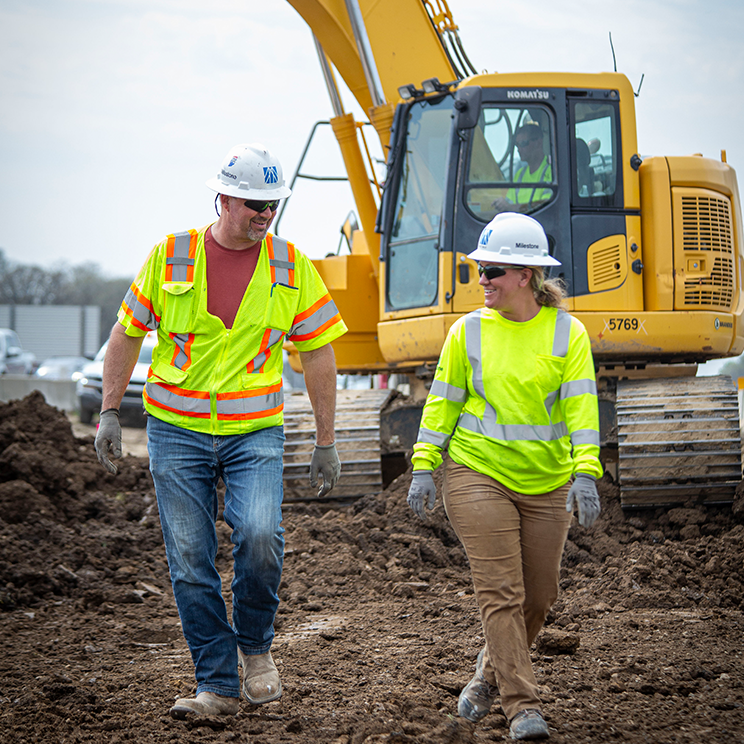 Emily onsite Milestone Contractors Indianapolis