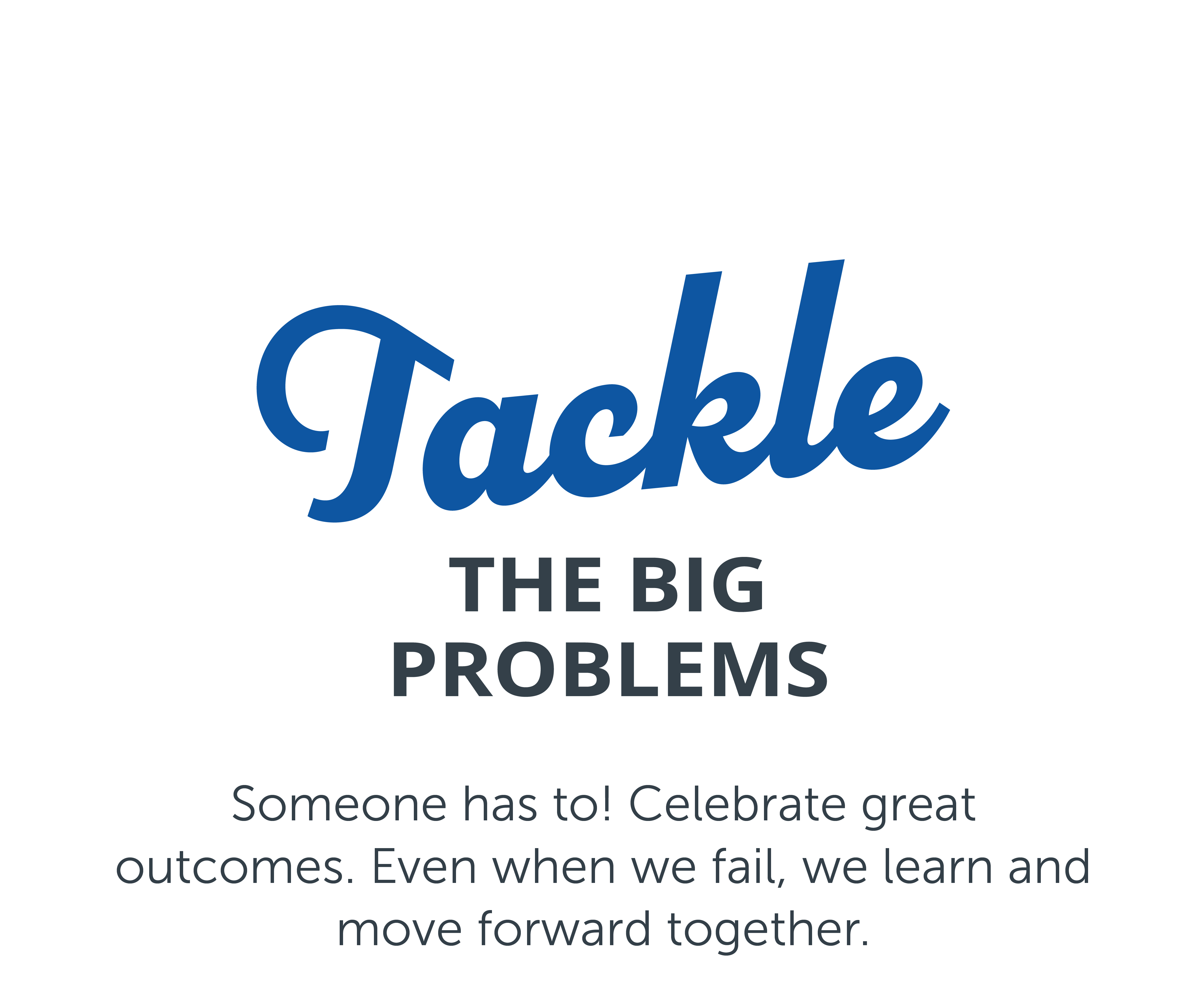 Tackle the big problems Milestone Values